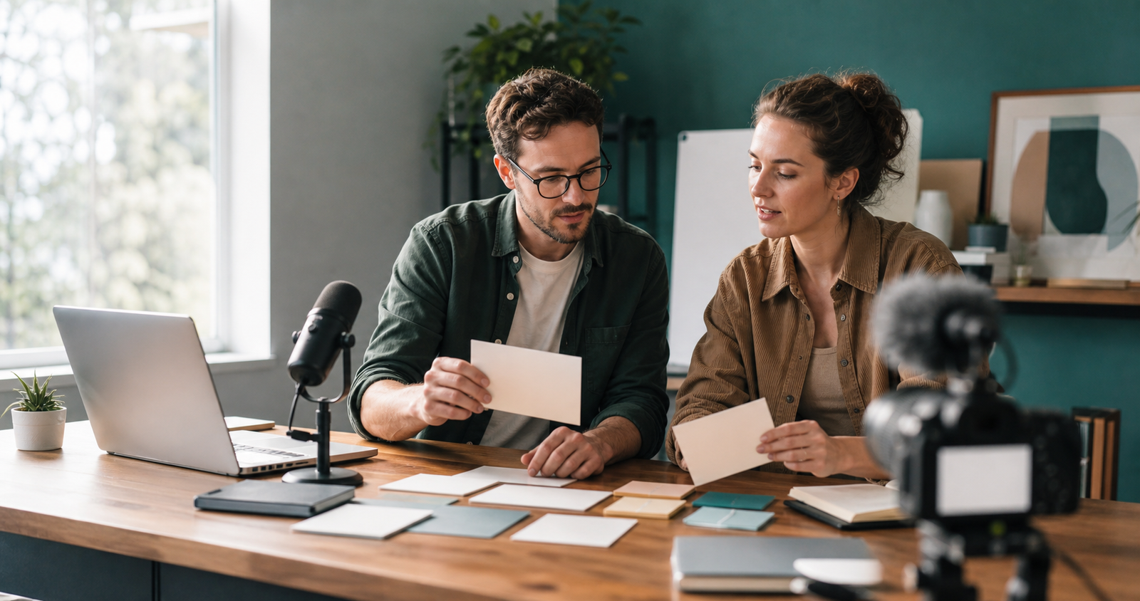 Small business owner and marketing coordinator turning one idea into multiple content assets