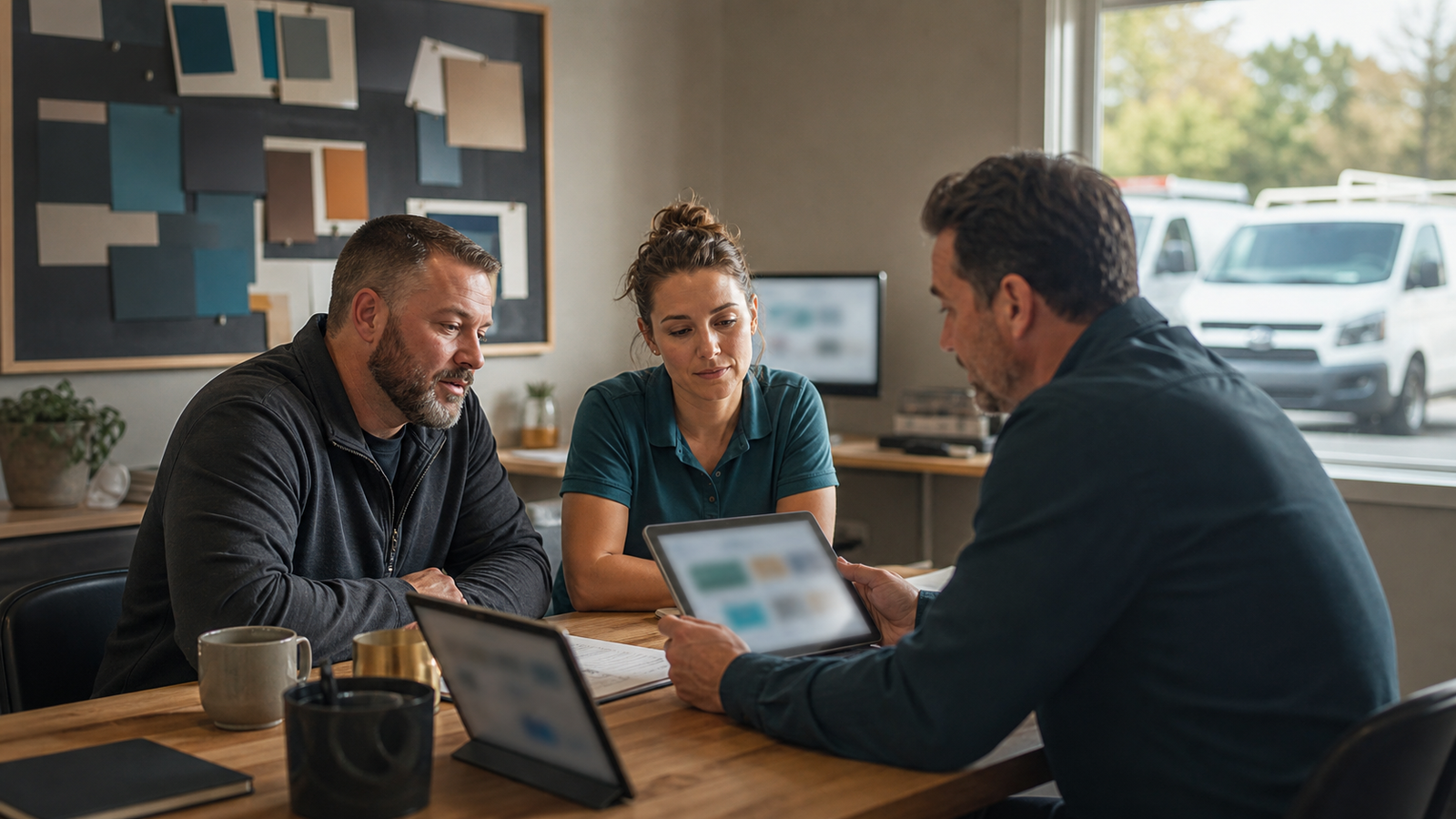 Local service business owner checking brand mentions and business facts for AI search readiness