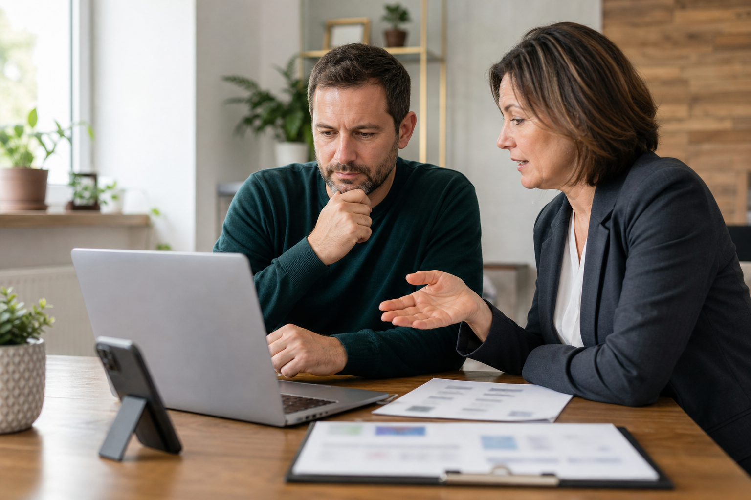 Local service business owner checking business facts and profile consistency for Google AI Search