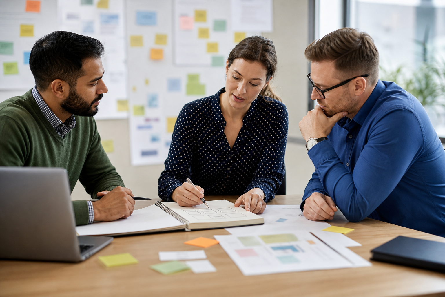 Professional services team turning buyer questions into supporting source material for AI search