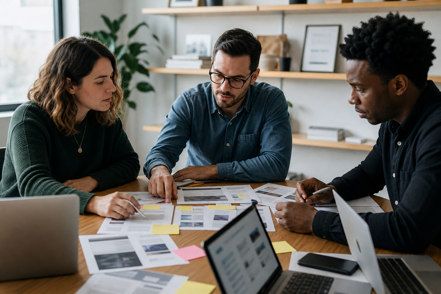 Small marketing team auditing website pages to decide which pages are citation-worthy for AI answer engines