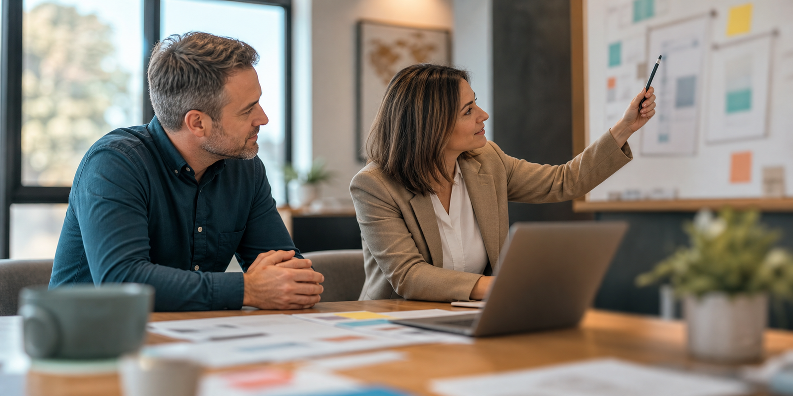 Small business owner and consultant reviewing how one service page can become a supporting source for Google AI Mode
