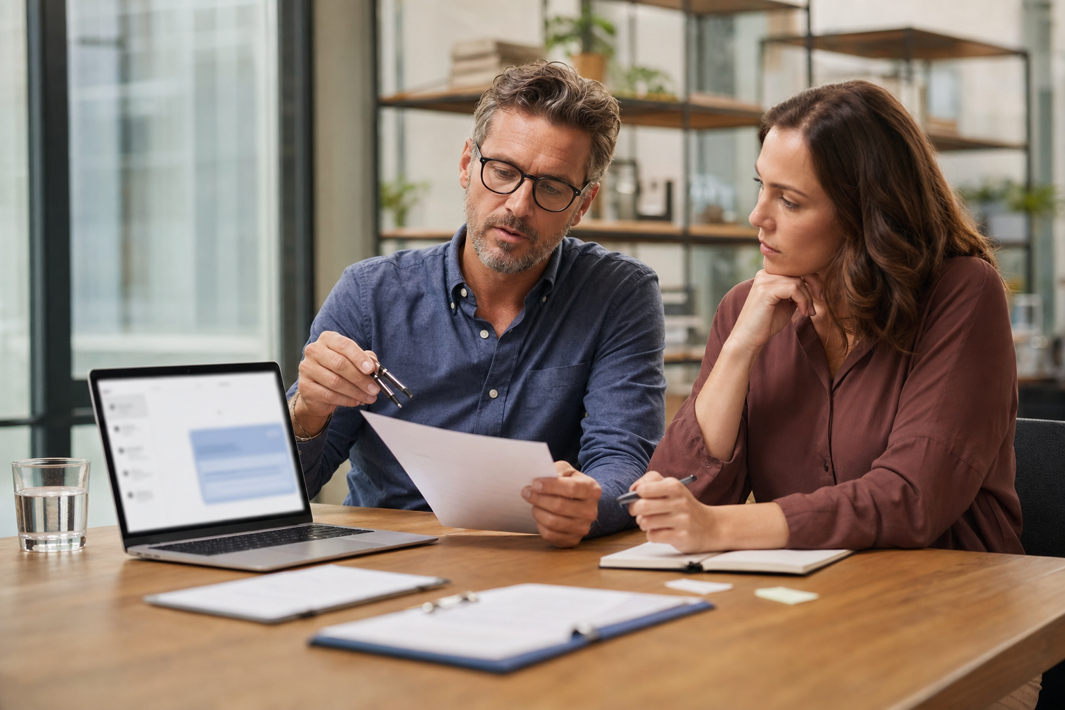 Owner and sales rep reviewing whether a high-value inquiry should receive a personal call