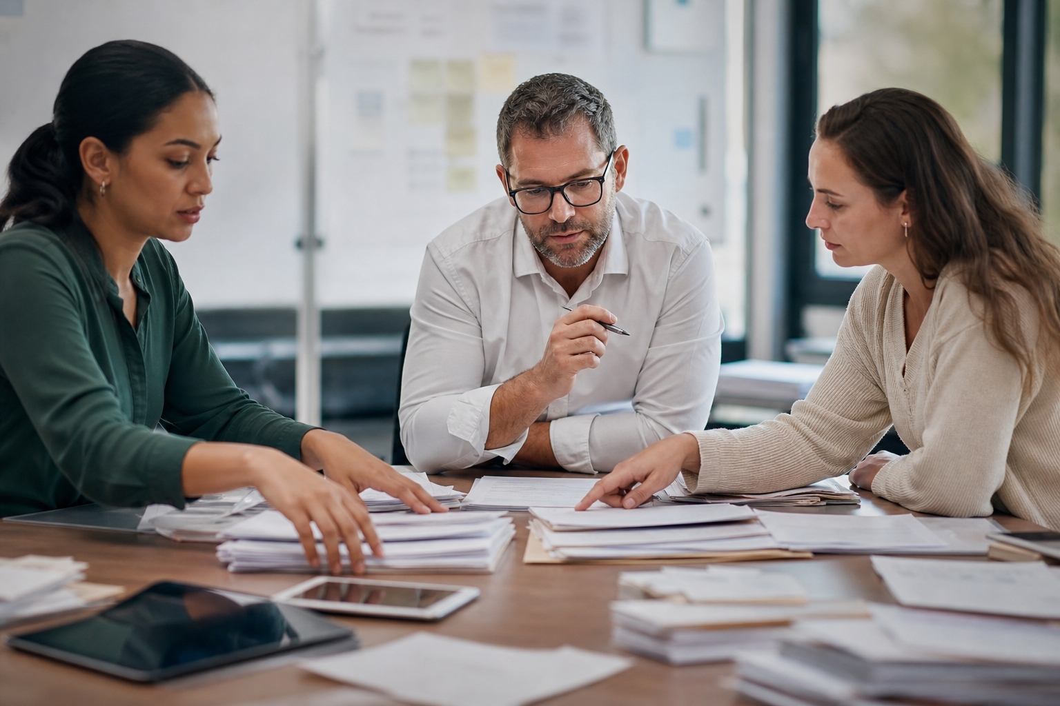 Small business team identifying manual process bottlenecks before adding AI workflow steps