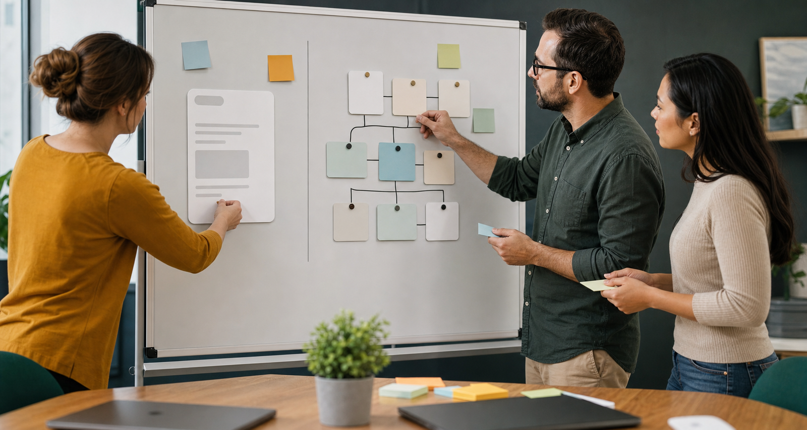 Small marketing team planning the difference between a classic featured snippet and broader AI search visibility