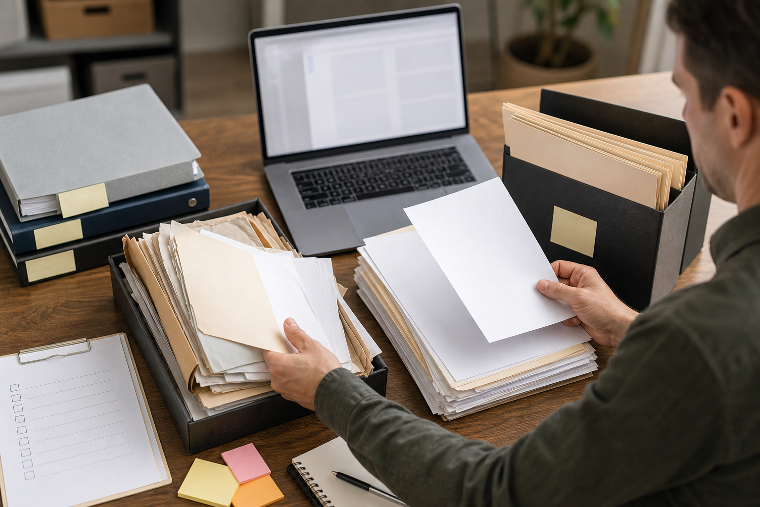 Operations manager cleaning up messy SOP source material before using AI