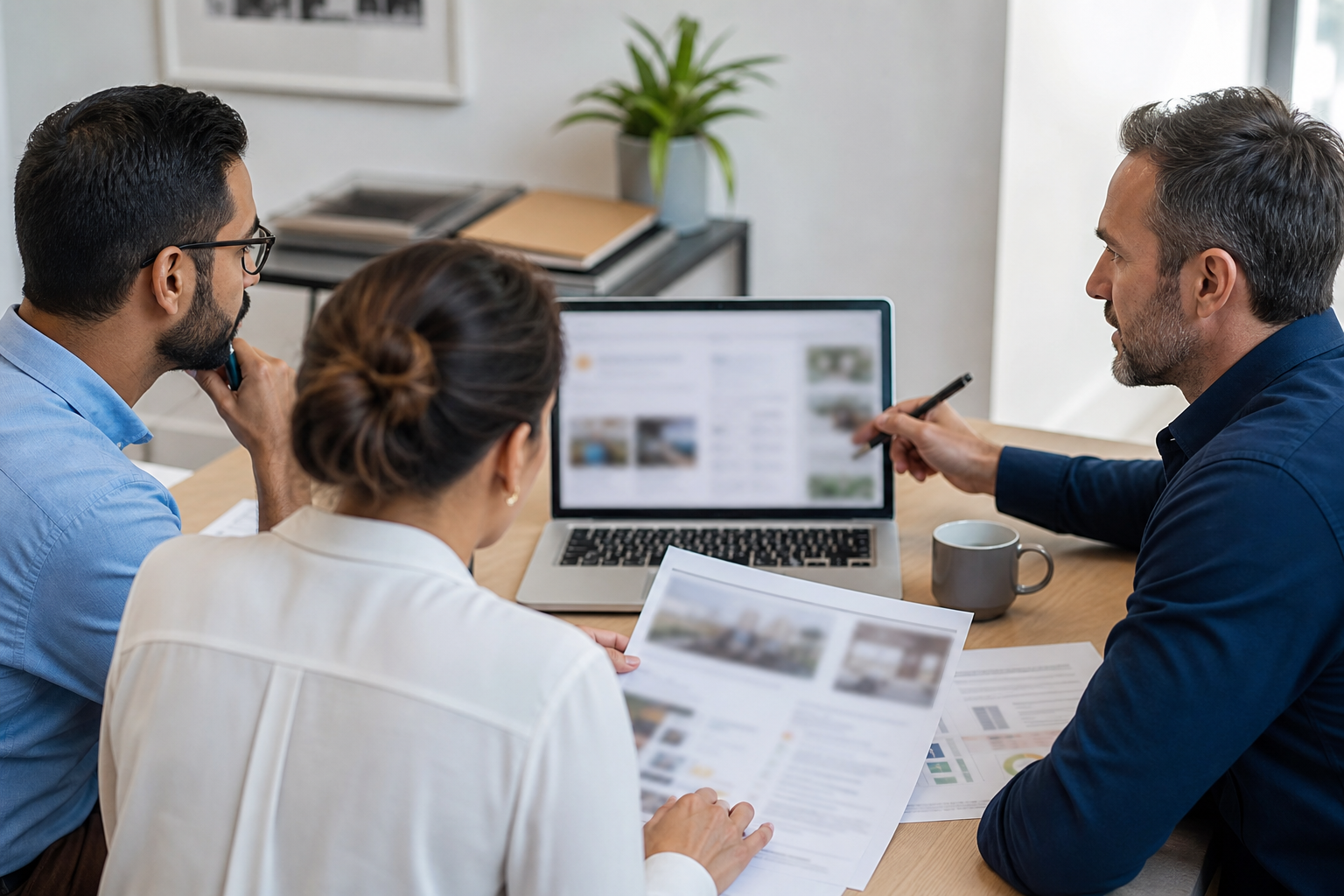 Professional services team reviewing source evidence and reputation signals