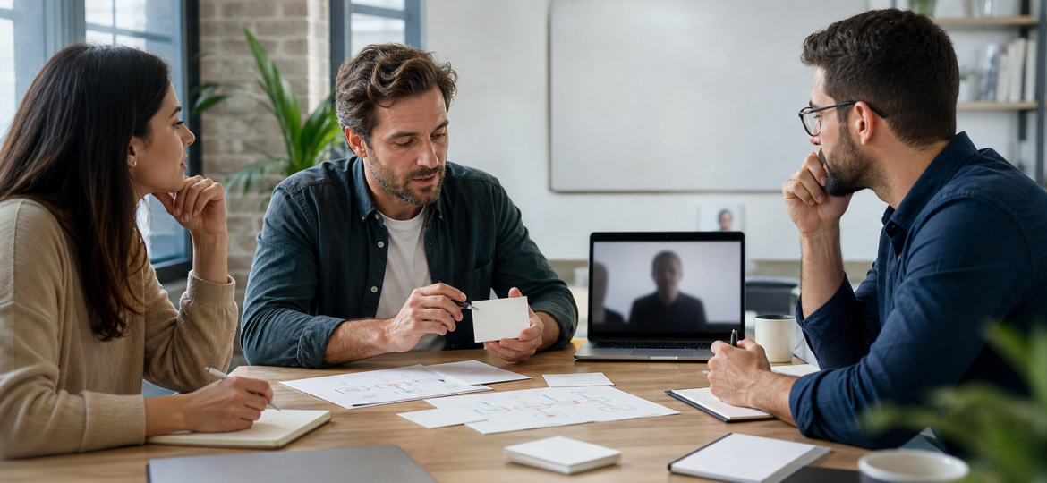 Small business leadership comparing an external AI automation consultant with an internal automation specialist option