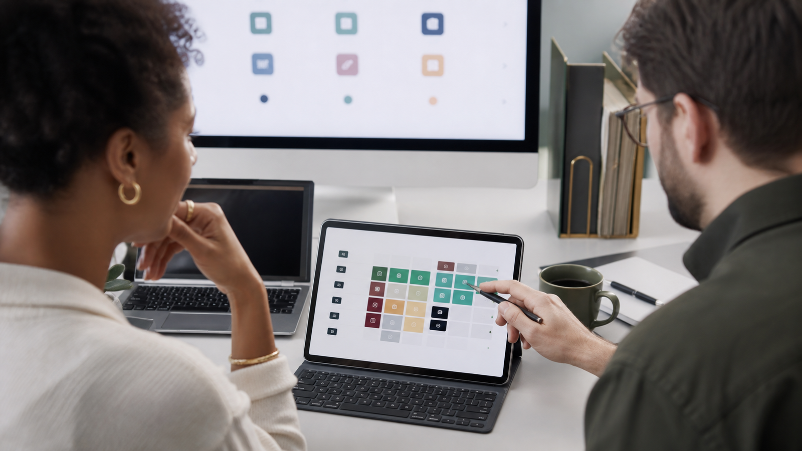 Small business owner reviewing an AI tool inventory before connecting more automations