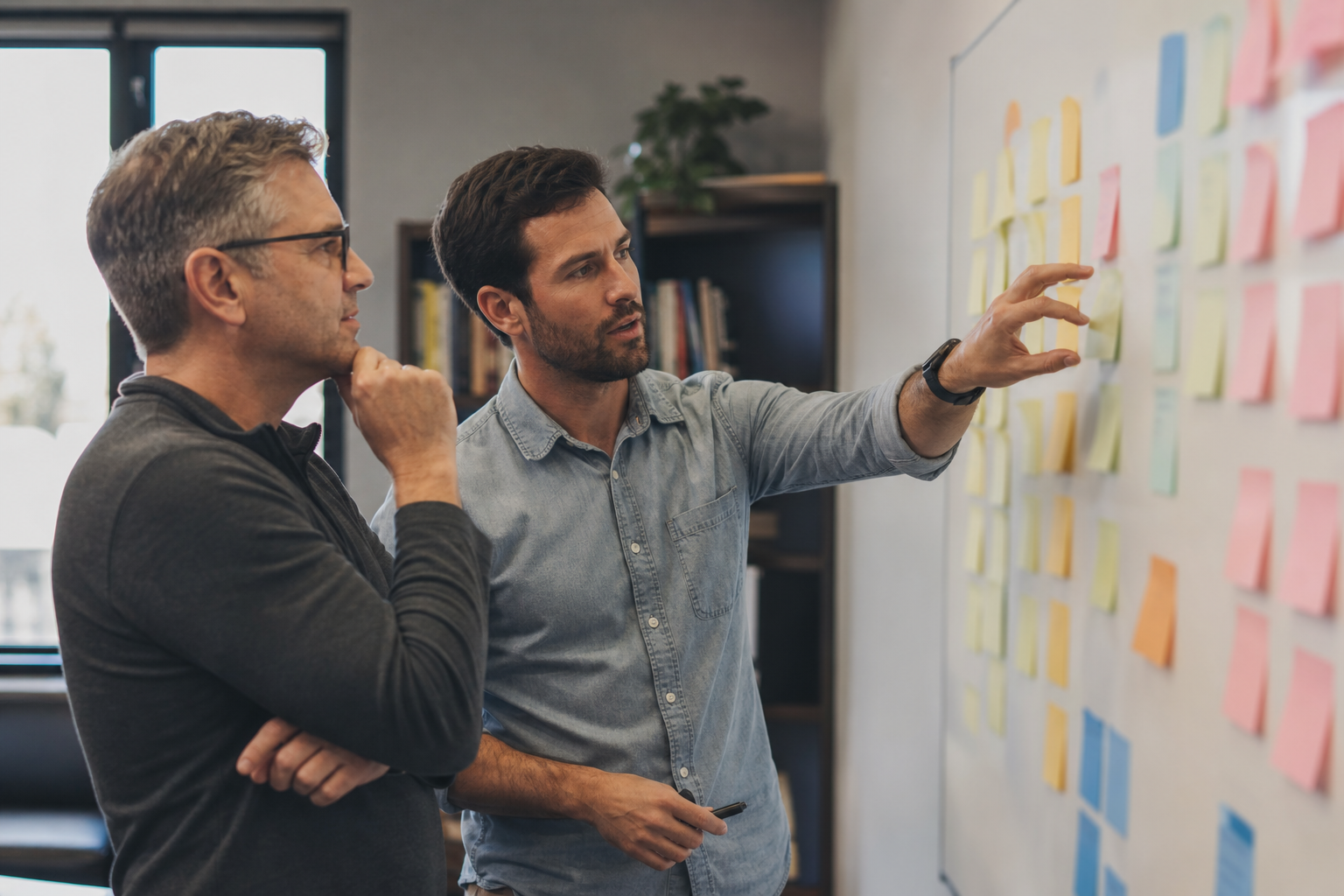 Consultant mapping buyer questions and positioning for AI search visibility