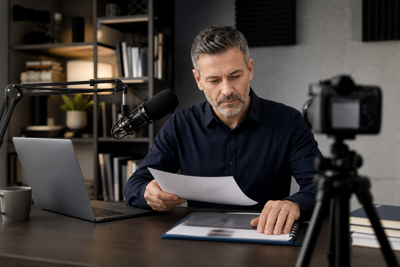 Consultant preparing proof assets and expert explanations for AI search visibility