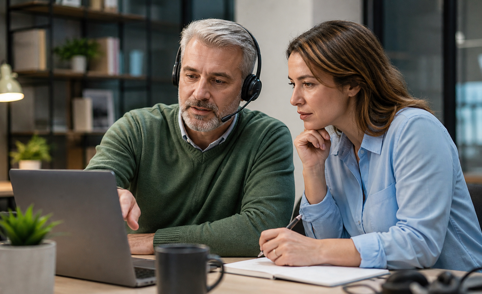 Small business support lead approving an AI-drafted customer response before sending