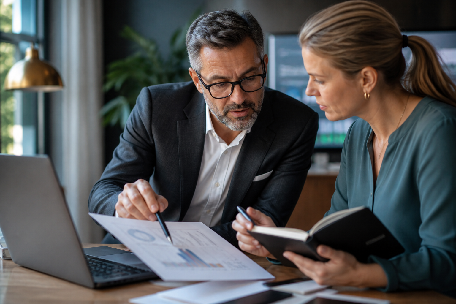 Business owner reviewing blurred evidence before deciding which AI automation project should move first