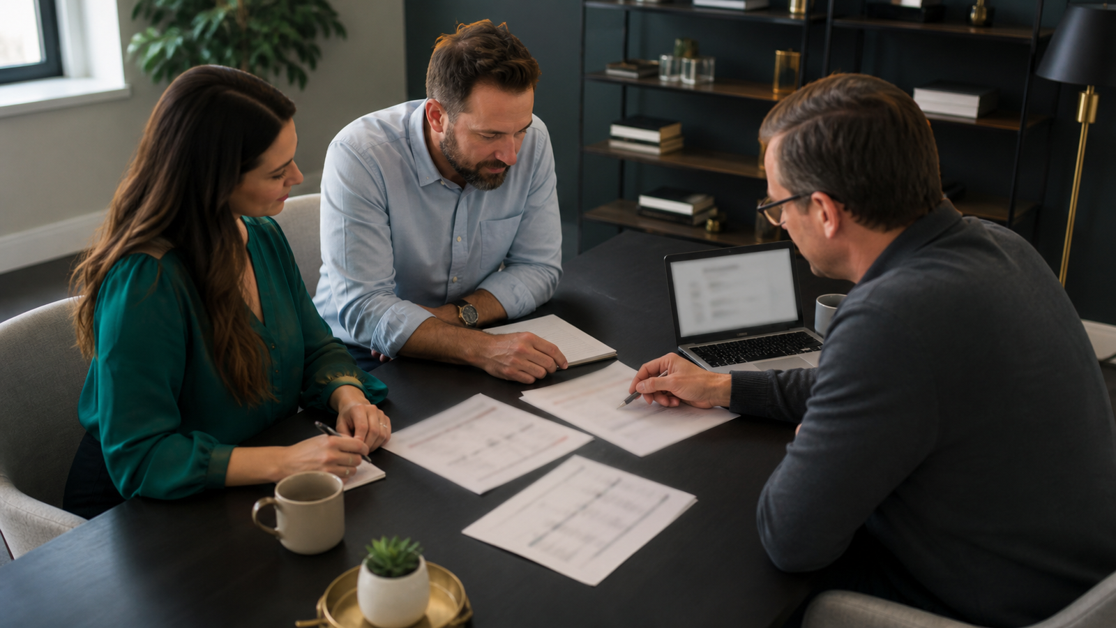 Small business team reviewing GEO pricing ranges and scope options