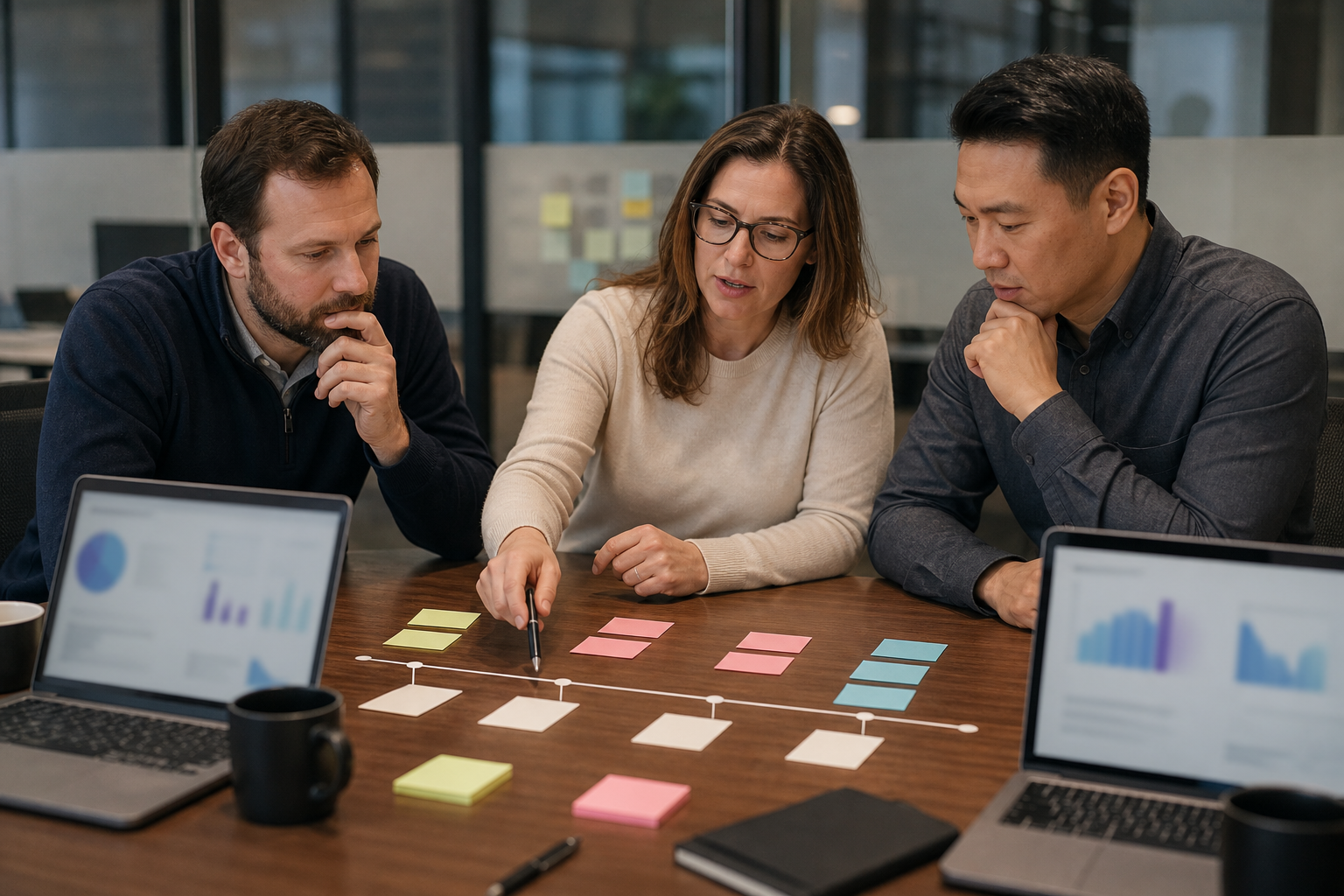 Small leadership team preparing an AI automation incident response review for a business workflow