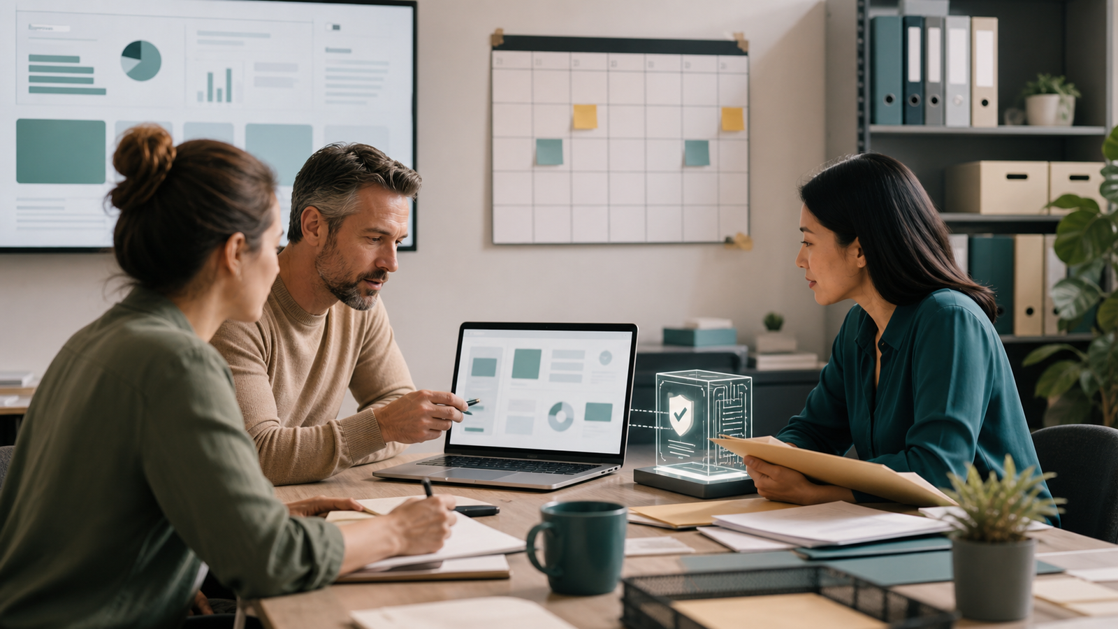 Small business team reviewing knowledge quality before an AI system uses company documents