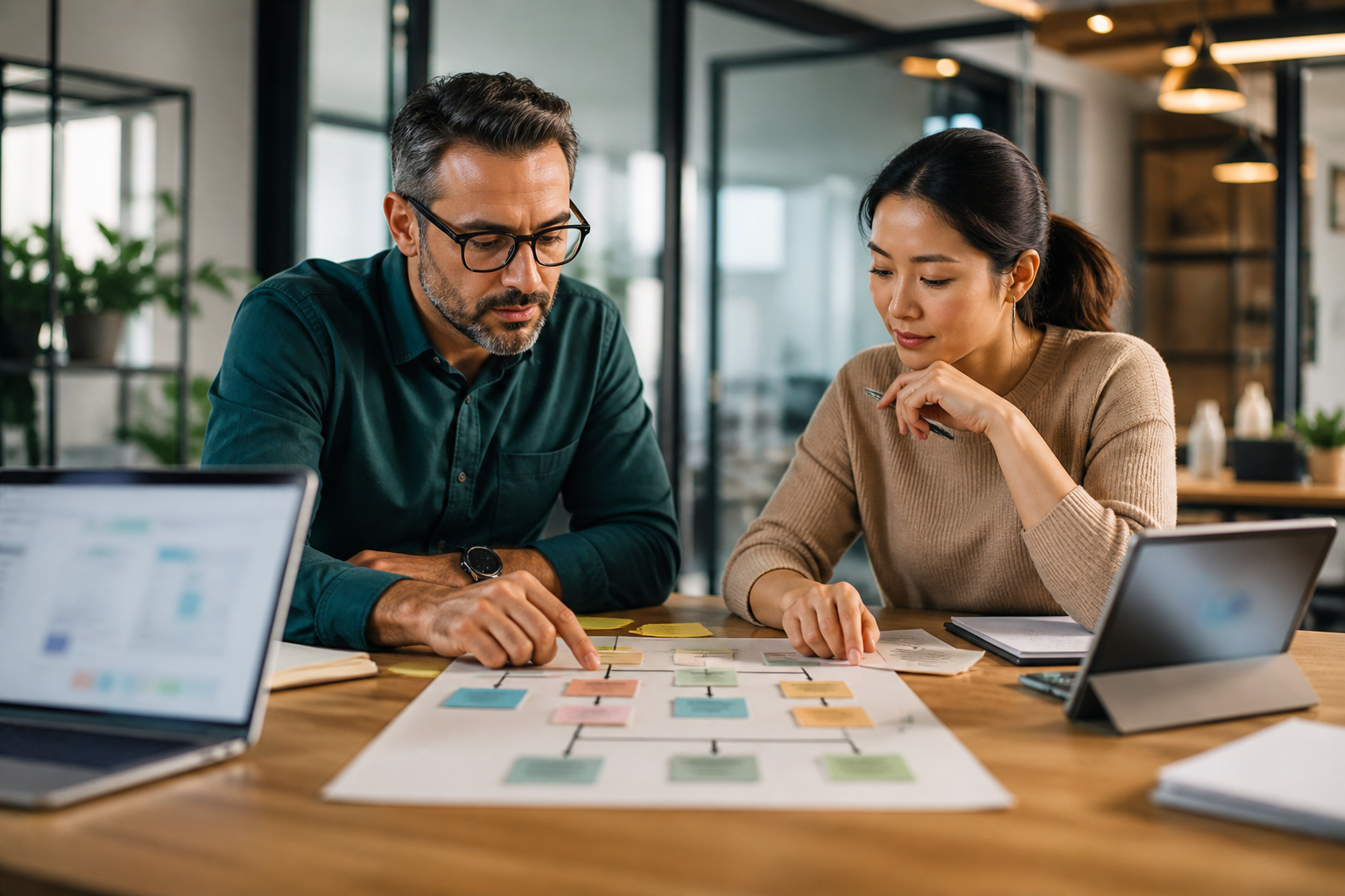 Small business owner and operations lead comparing automation workflow options before choosing a platform