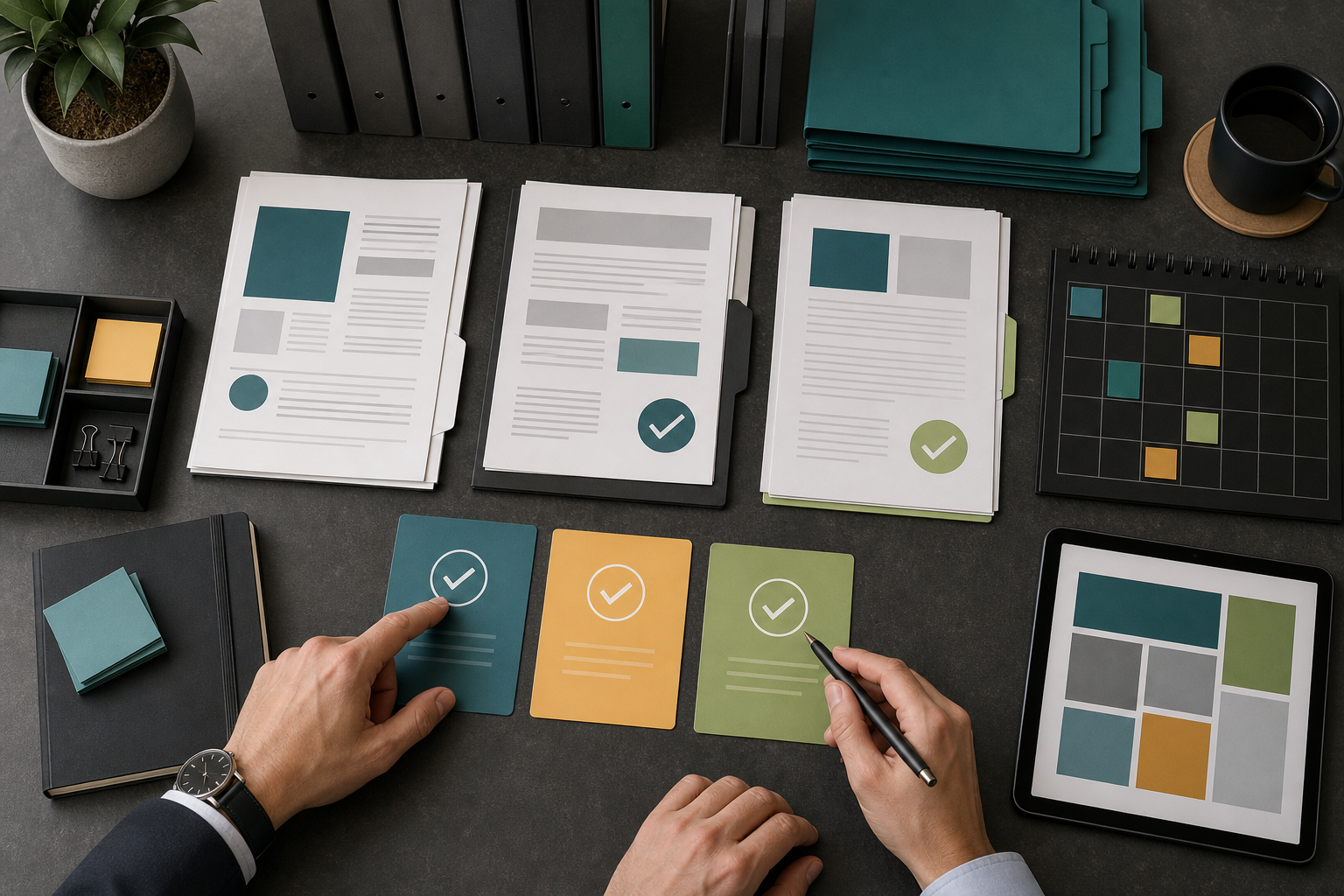 Monthly source review table for an AI knowledge freshness audit