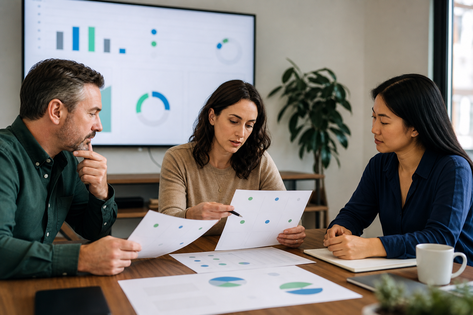 Small business pilot meeting comparing chatbot and workflow automation results after one week