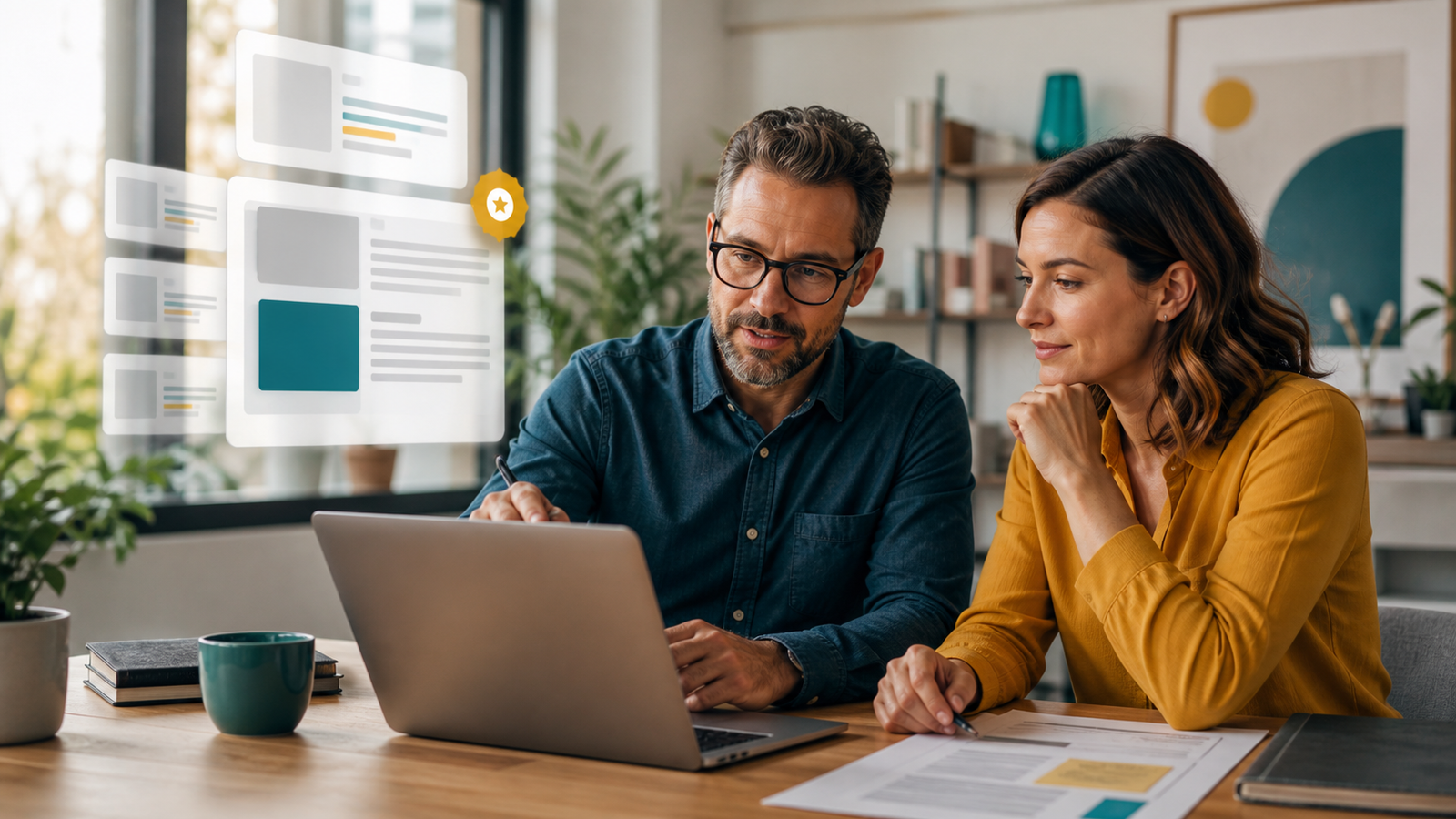 Small business owner and consultant reviewing why a ranked page is not selected as an AI Overview source