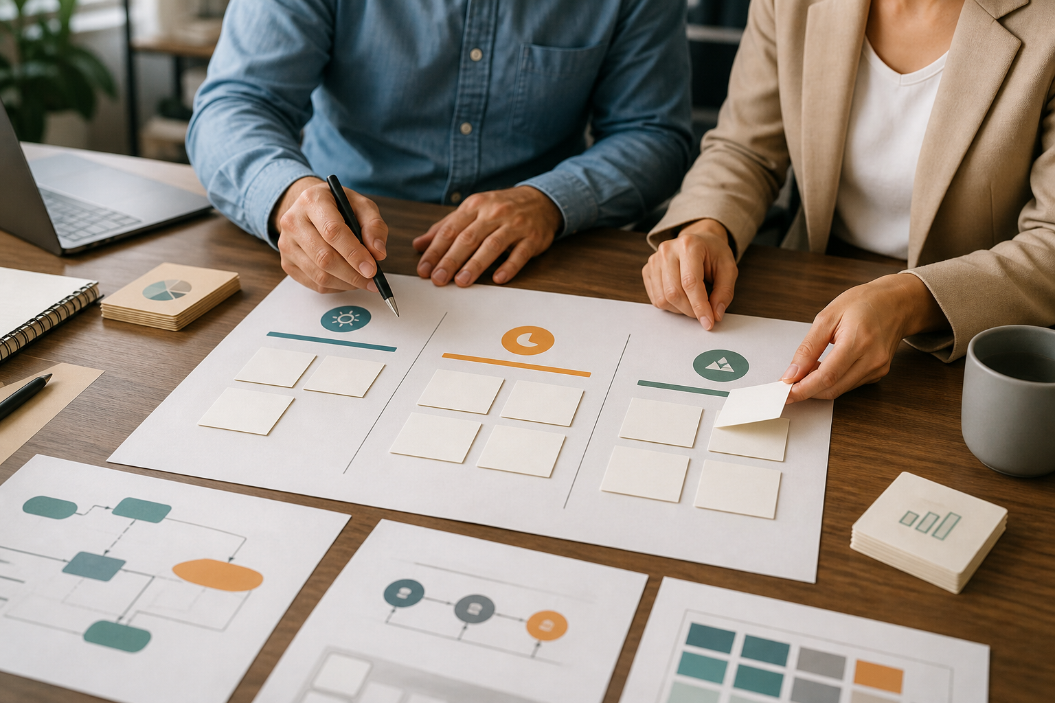 Small business owner and consultant planning the next AI automation roadmap after an assessment