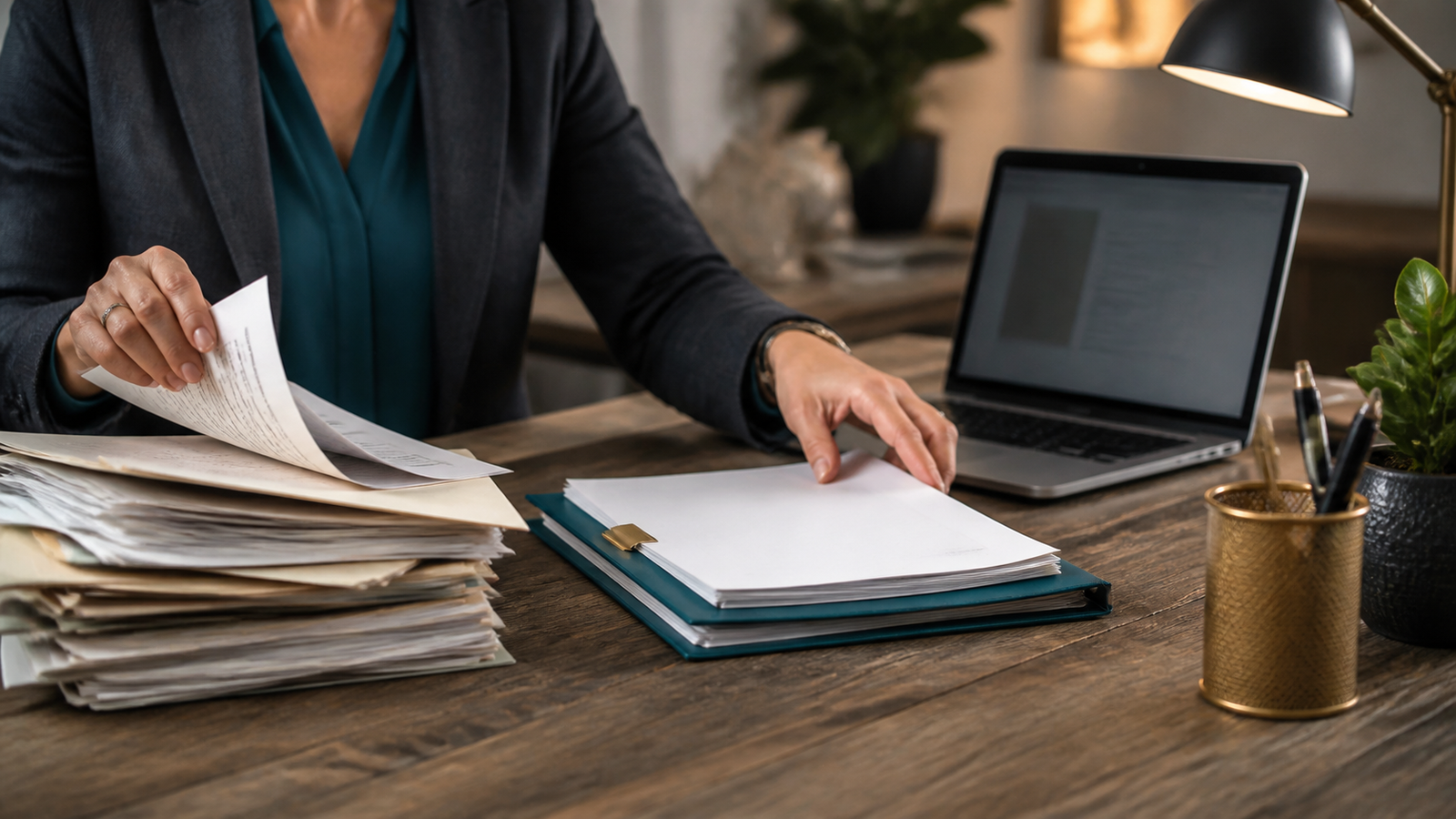 Manager cleaning source material before connecting business documents to an AI assistant