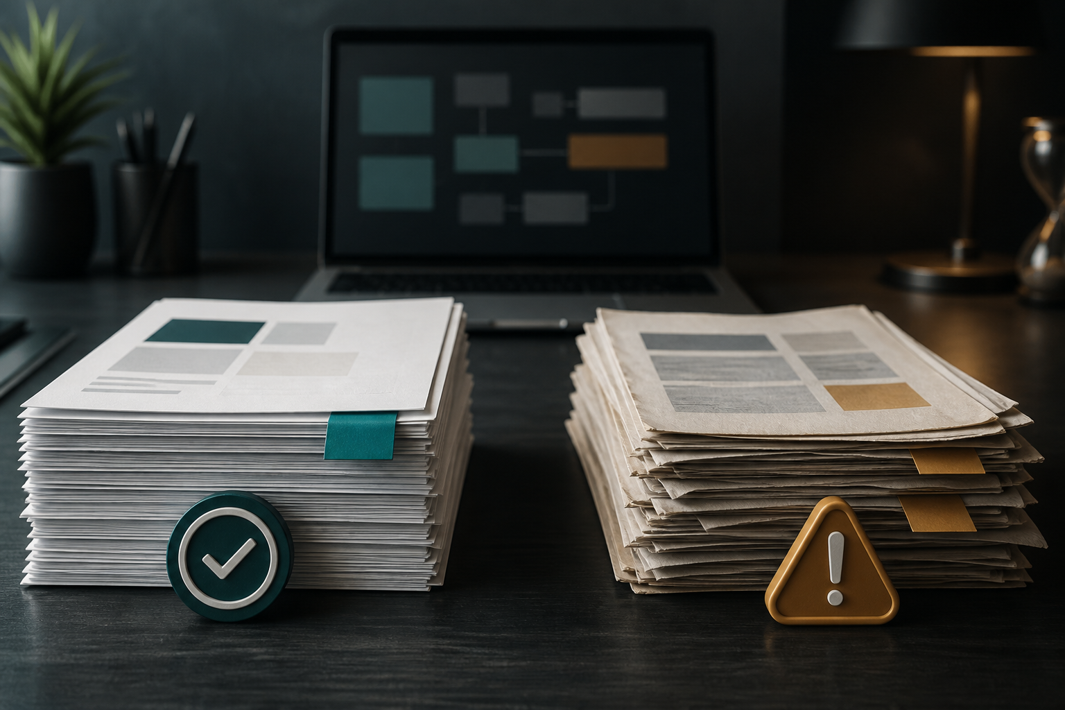 Approved current documents separated from stale archived documents before AI use