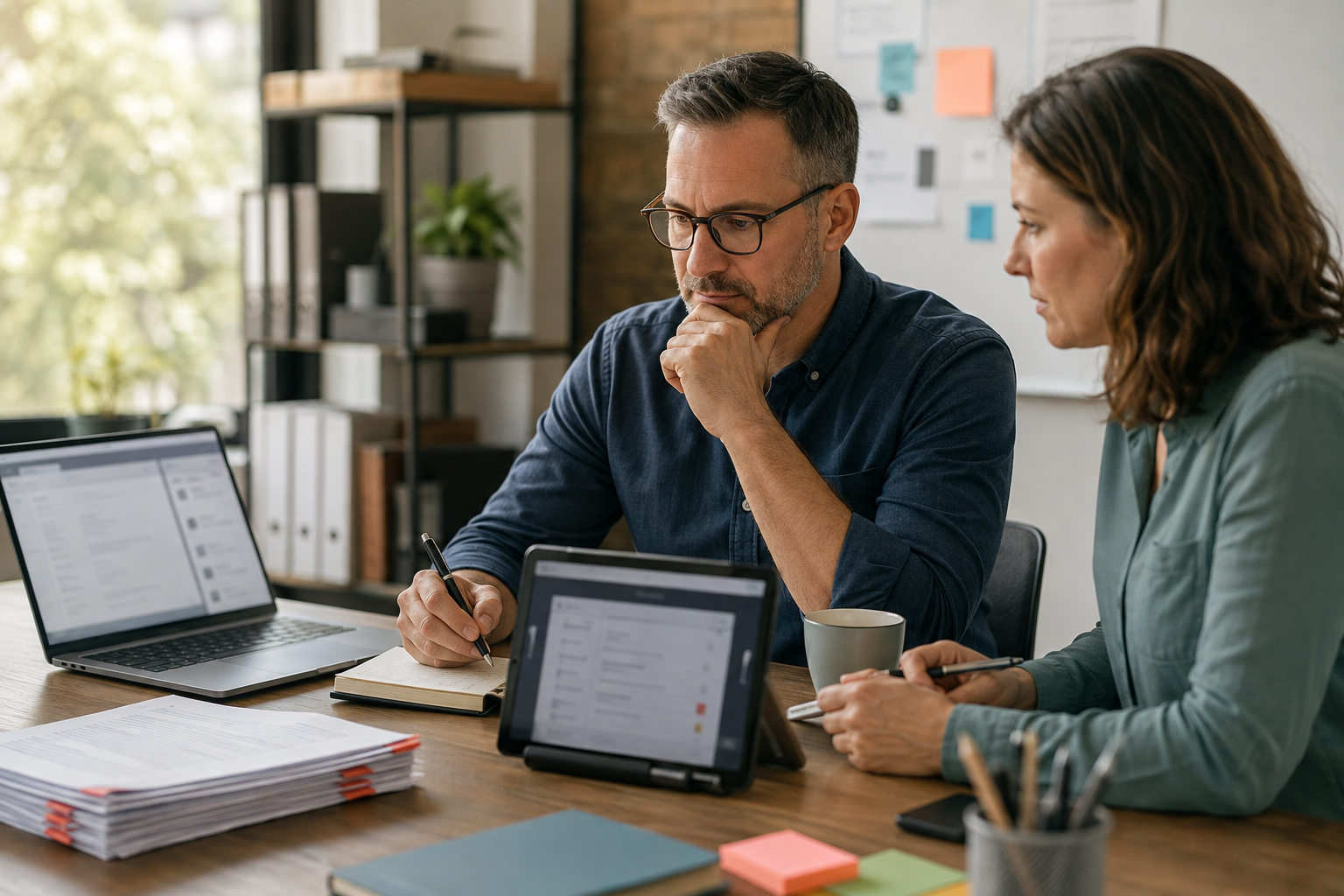 Small business process owner improving an AI automation after feedback